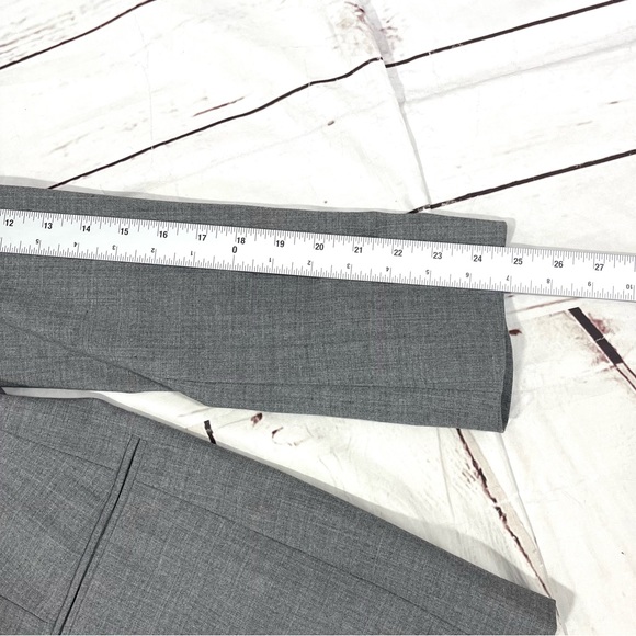 Vintage J.Crew Womens Blazer Size 12 Gray Wool Blend one button - Picture 10 of 12